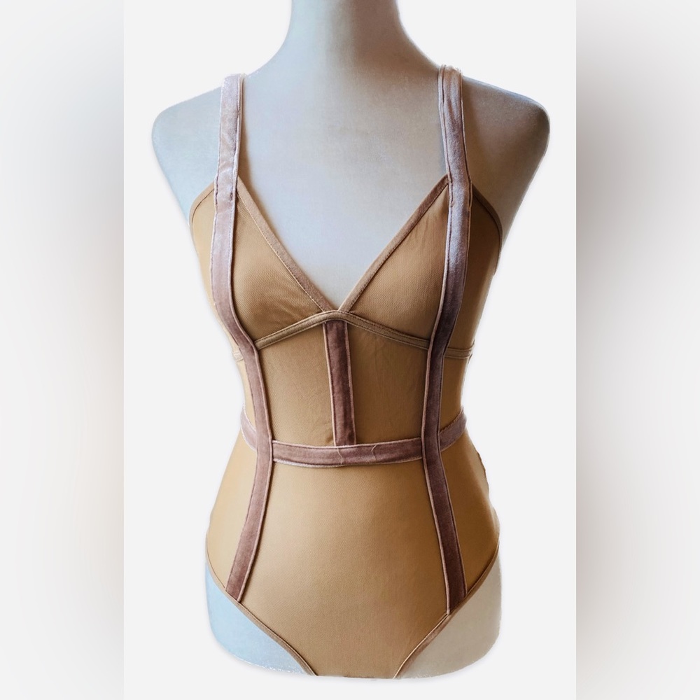 LA Hearts Nude Bodysuit - Picture 1 of 5